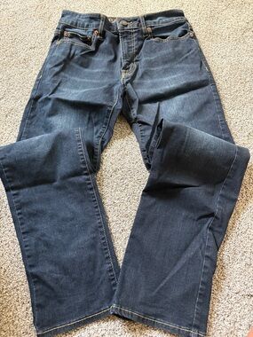 American Eagle Outfitters dark navy button fly jeans